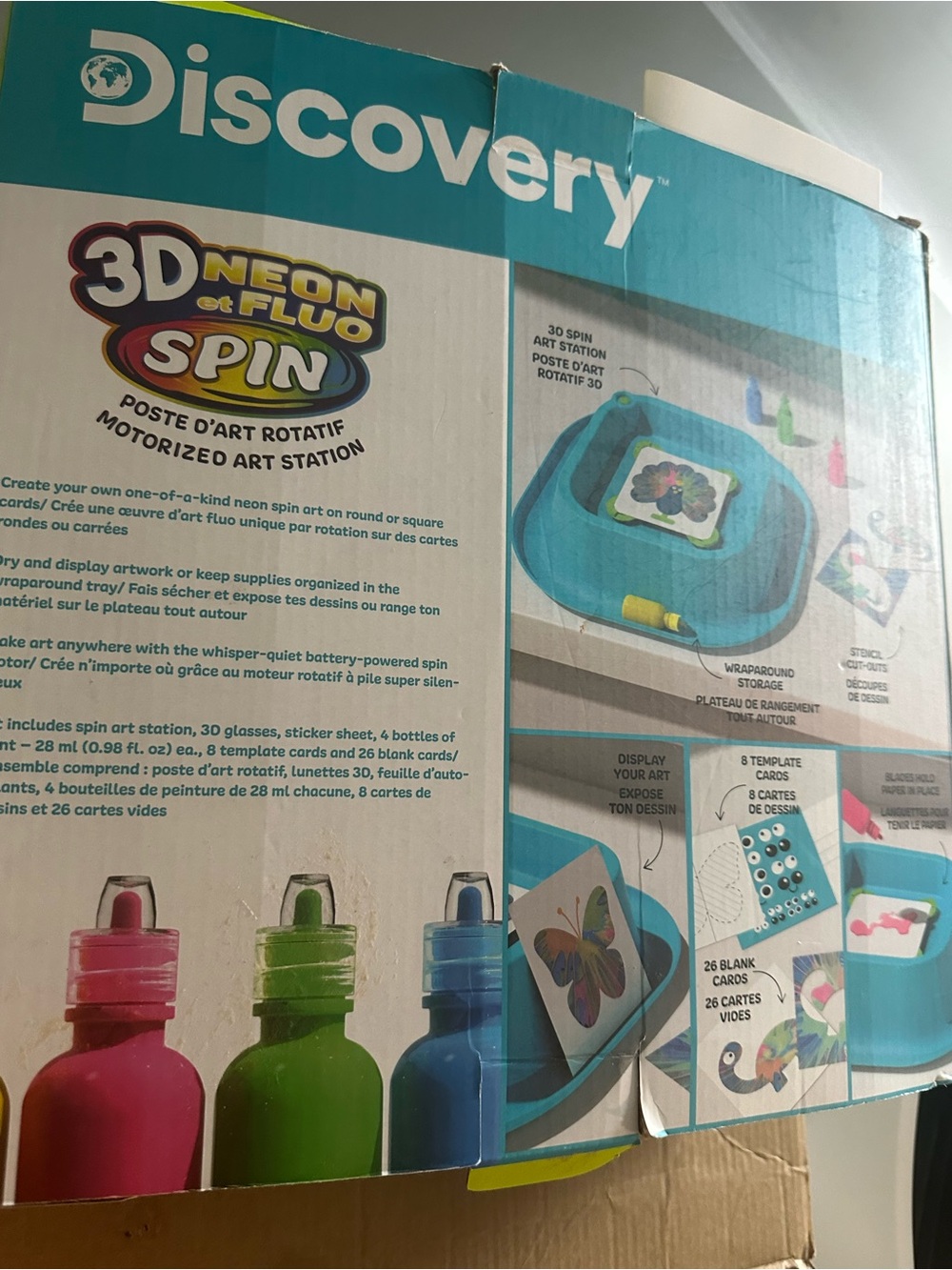 Discovery Neon Spin Motorized Art Station - Teal with Pink and Yellow Accents